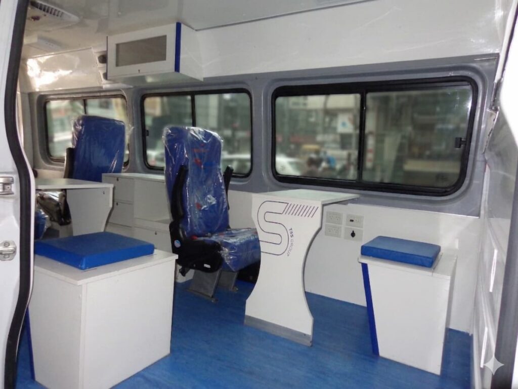 Interior de Oficina Móvil