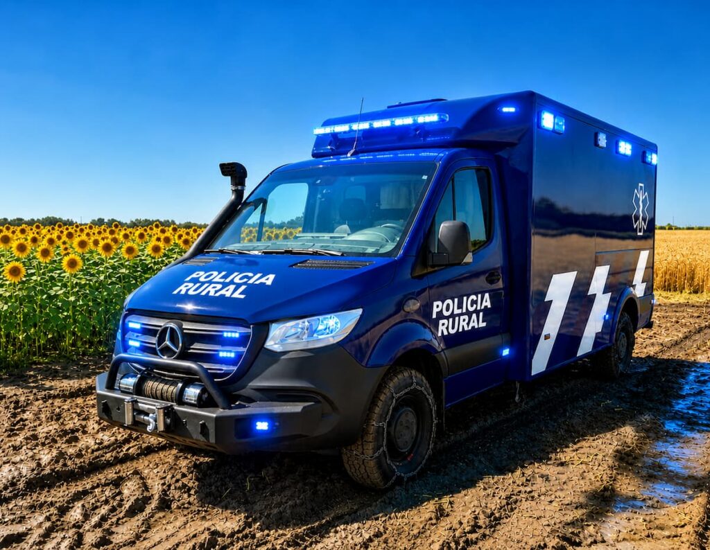 Camioneta de transporte policial para fuerzas de seguridad