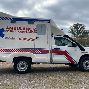 Vista por fuera de una ambulancia